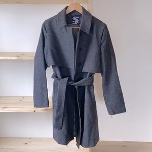 Just Female Dark Grey Wool Coat